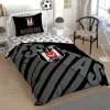 TAÇ LİSANSLI BEŞİKTAŞ SİYAH LOGO TEK KİŞİLİK NEVRESİM TAKIMI