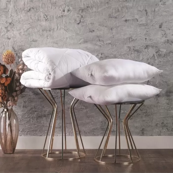 Schafer Home Microfiber Çift Kişilik Yorgan Yastık Seti 3 Parça Beyaz