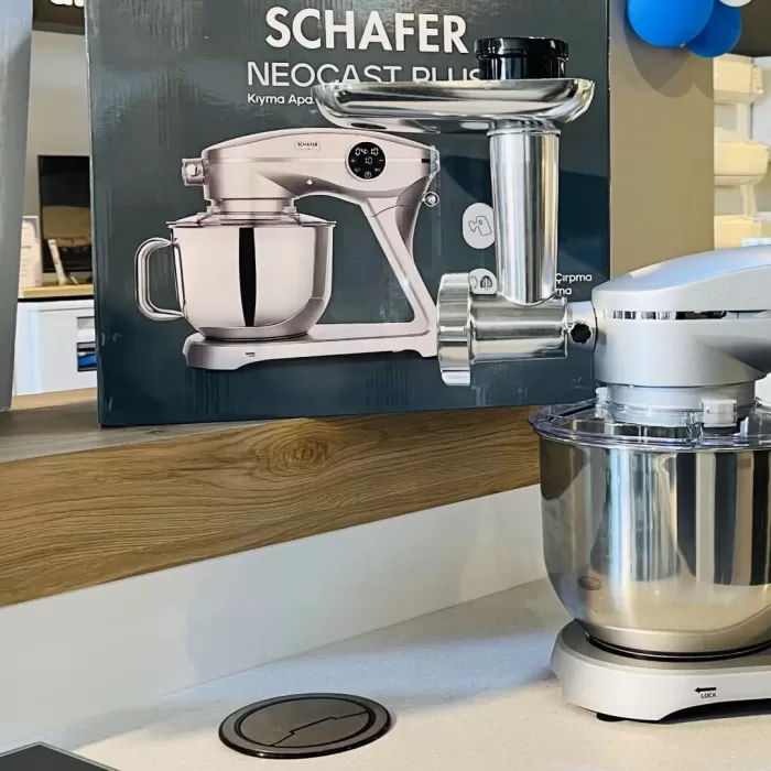Schafer NeoCast Plus Kıyma Aparatlı Dijital Döküm Stand Mikser-Gümüş