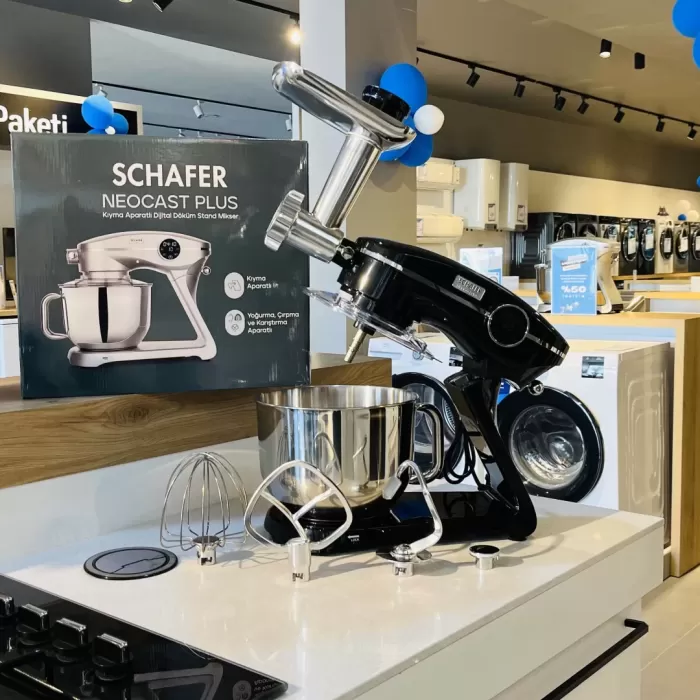 Schafer NeoCast Plus Kıyma Aparatlı Dijital Döküm Stand Mikser-Siyah
