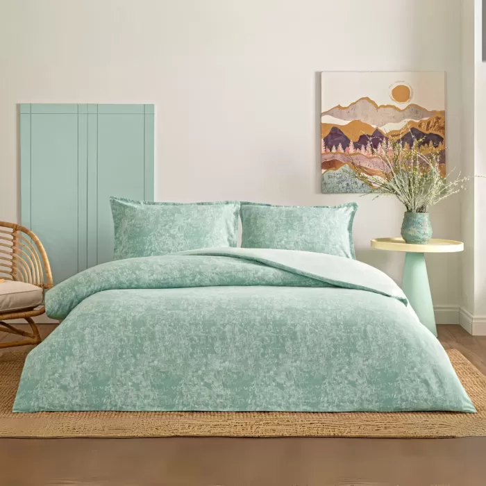 Taç Shimmer Seç&Ser Çift Kişilik Nevresim Takımı Yeşil