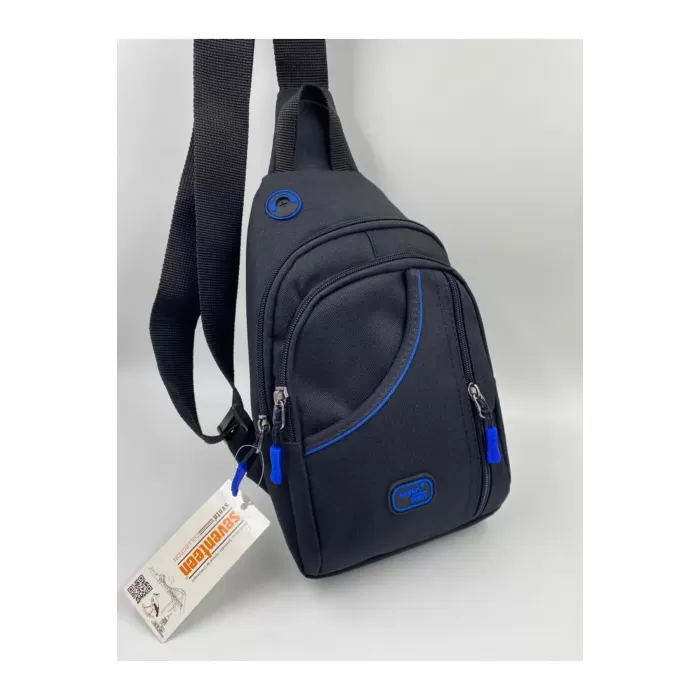 Siyah Spor Orta Boy Unisex Body Bag Çapraz Çanta