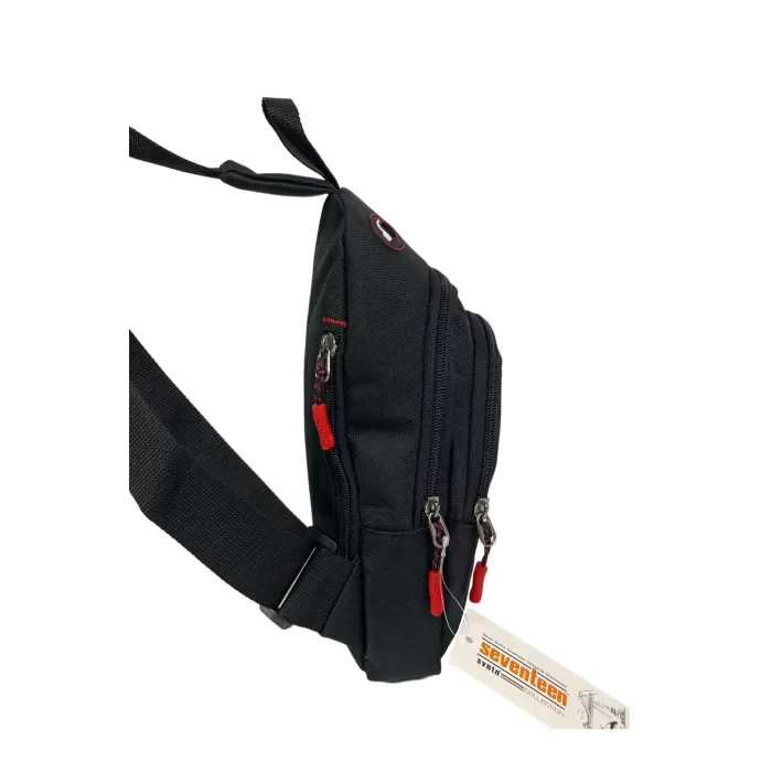 Siyah Spor Orta Boy Unisex Body Bag Çapraz Çanta