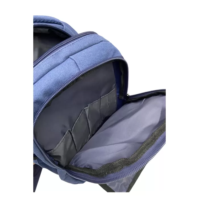Siyah Renk Kanvas Kumaş Büyük Boy Unisex Lüks Seyahat Sırt Ve Okul Çantası