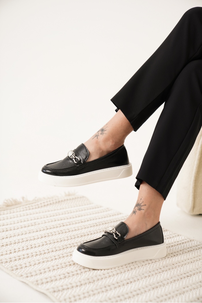 LUNELLA TAŞLI LOAFER 2113-S SİYAH