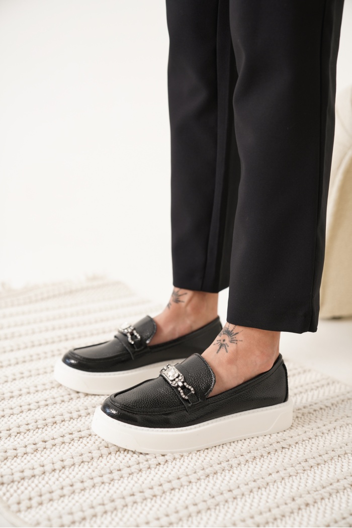 LUNELLA TAŞLI LOAFER 2113-S SİYAH
