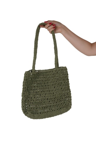 Yeşil Örgü Omuz Çantası-Handmade&Özel Tasarım
