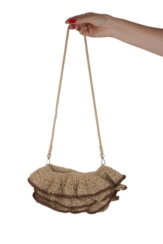 Örme Püsküllü Uzun Askılı Çanta-Handmade&Özel Tasarım