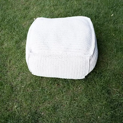 NATURAL CUSHİON Makrome Örgü Yer Minderi El Yapımı