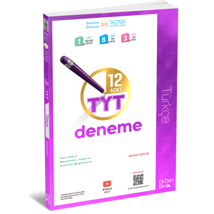 ÜÇ DÖRT BEŞ TYT TÜRKÇE 12 Lİ DENEME