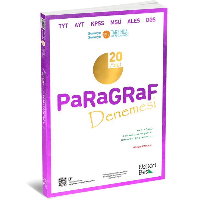 ÜÇDÖRTBEŞ PARAGRAF DENEMESİ 20 li