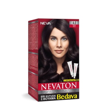 Nevaton Kalıcı Krem Saç Boyası 4.0 Kahve