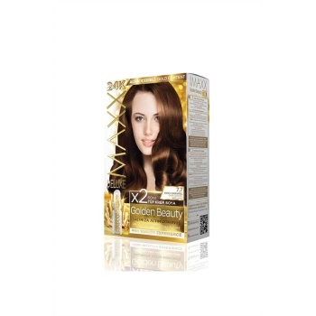 Maxx Deluxe  Set Boya Golden Altın İçerikli  7.7 Koyu Karamel
