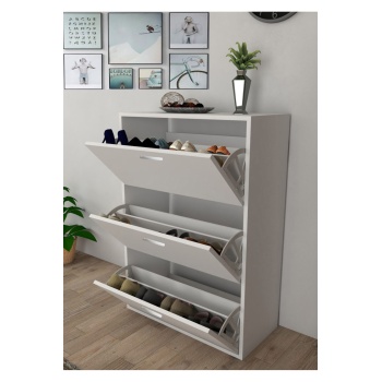 Düşer Kapaklı Ayakkabılık 3 Kapaklı