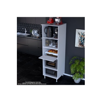 Silva Loya 59,6 X 194,6 X 56 Cm Tek Kapaklı Ankastre Fırın Ve Mutfak Dolabı