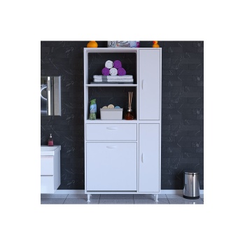 Mis Urla Yenice 90 X 183 X 32,5 Cm Kirli Çamaşır Hazneli Çok Amaçlı Banyo Dolabı
