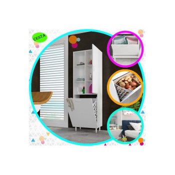 Sepetli Mutfak Dolabı Kirli Çamaşır Dolabı Sepetli Banyo