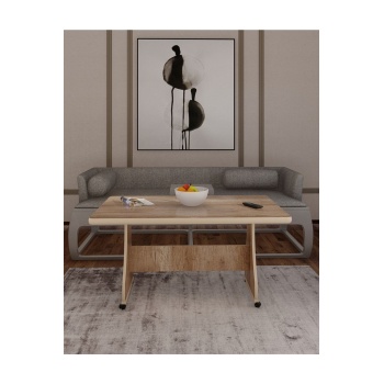 TEKERLEKLİ MDF MASA YEMEK MASASI