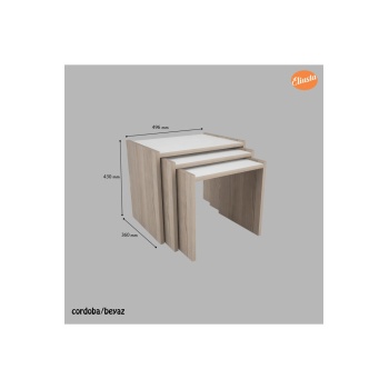 3 Lü Zigon Sehpa Takımı