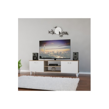 Tv Unıtesi Tv Sehpası 2 Kapaklı Televizyon Sehpası