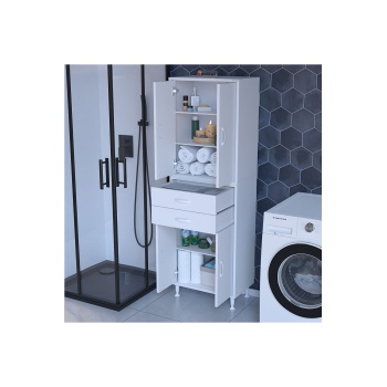 4 Kapaklı 2 Cekmeceli Mutfak Dolabı Banyo Dolabı Ofis Dolabı