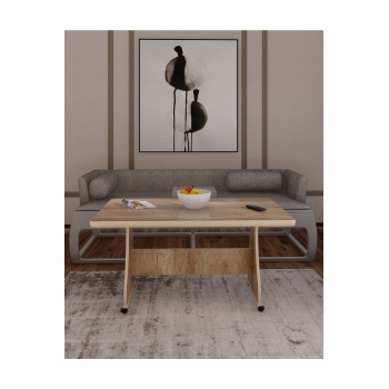 Tekerlekli Mdf Masa %100 Mdf Mutfak Masası Orta Sehpa Yemek Masası