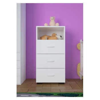 Çok Amaçlı Dolap 3 Çekmeceli Takı Dolabı Tek Gözlü Ayaklı Dar Şifonyer Komodin