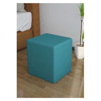 Puf Kare Tabure Kare Puf Ahşap Iskeletli Kadifemsi Kumaşlı Tabure