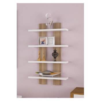 Dört Raflı Duvar Ünitesi Dörtlü Duvar Rafı Kitaplık