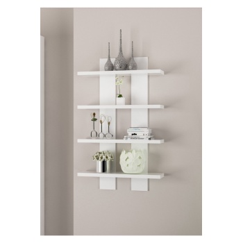 Dört Raflı Duvar Ünitesi Dörtlü Duvar Rafı Kitaplık