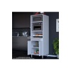 Elit Silva 2 Kapaklı 59,6 x 192,2 x 56 cm Mini Fırın Mikrodalga Dolabı Çok Amaçlı Mutfak Dolabı