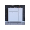 90 x 97 x 32 cm YENİCE Kirli Çamaşır Sepetli Dolap Çok Amaçlı Banyo Dolabı Mutfak Dolabı