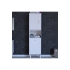 50 x 163,4 x 32,5 cm 2 Kapak 3 Bölmeli Sepetli Banyo Dolabı Mutfak Dolabı Çok Amaçlı Dolap