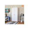 Banyo Dolabı Gardırop 2 Kapaklı Gardolap Yatak Odası Dolabı Raflı Askılıklı Gardrop