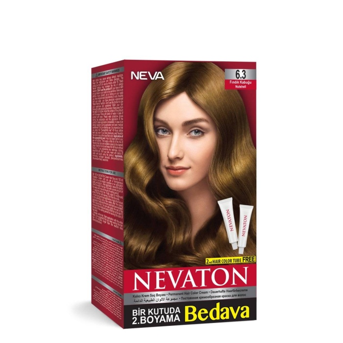 Nevaton Kalıcı Krem Saç Boyası 6.3 Fındık Kabuğu