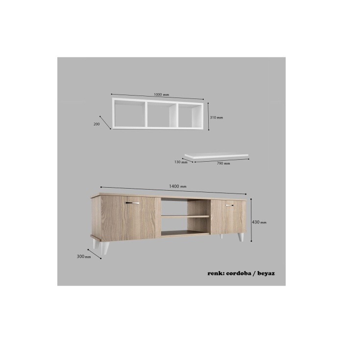 Tv Ünitesi Takımı 3 Lü Set
