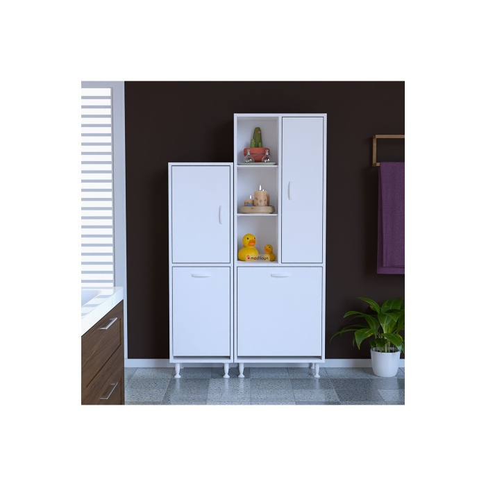 MİS Urla YENİCE 97 x 165 cm Sepetli Dolap Banyo Dolabı Çok Amaçlı Dolap Oyuncak Dolabı
