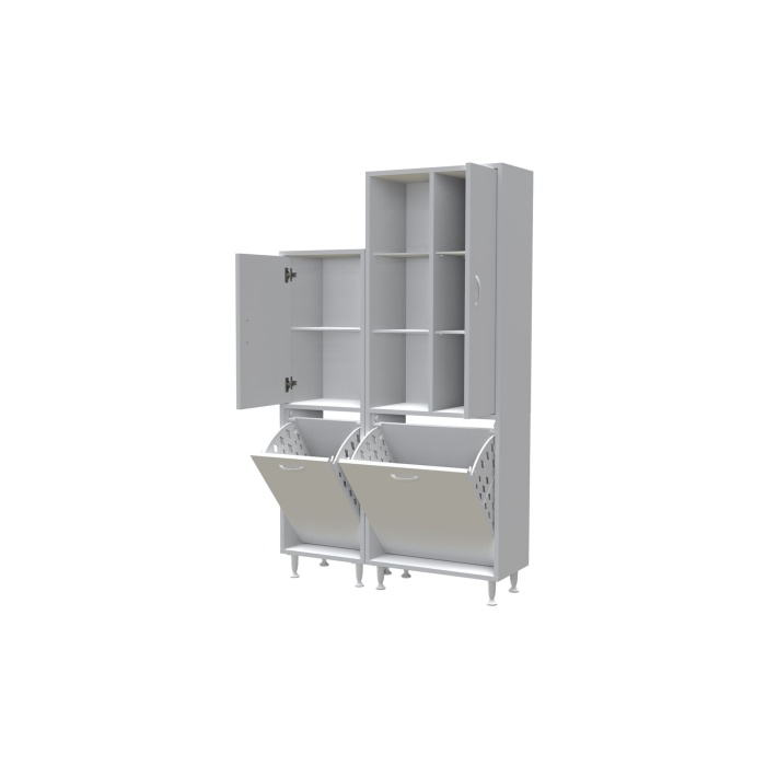 Forbest Inci 95 X 165 Cm Banyo Dolabı 3 Kapaklı Banyo Dolabı Çok Amaçlı Dolap