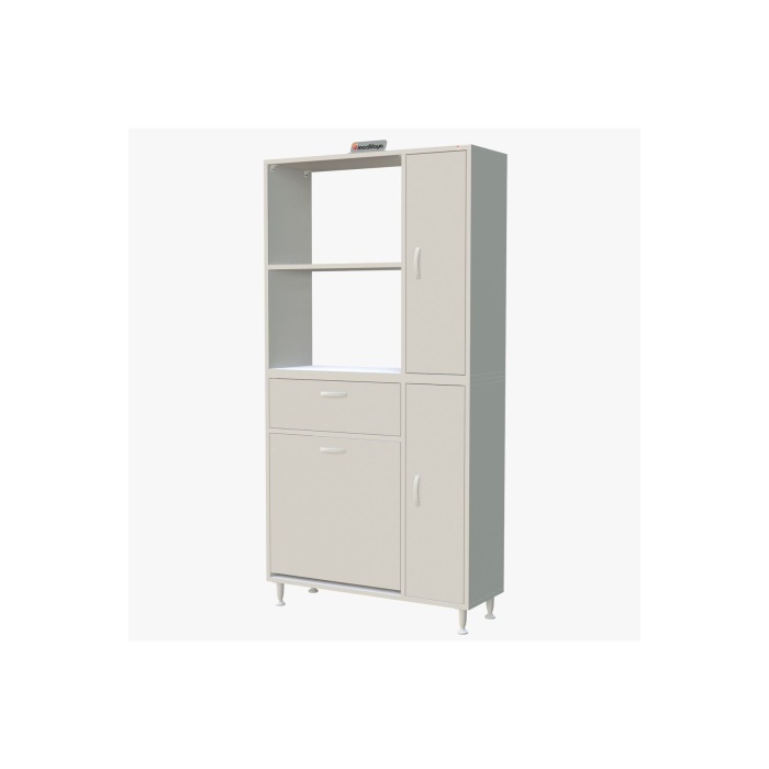 MODİLAYN Mis Urla YENİCE Çok Amaçlı Banyo Dolabı 90 x 183,5 x 32 cm Kirli Çamaşır Sepetli Dolap