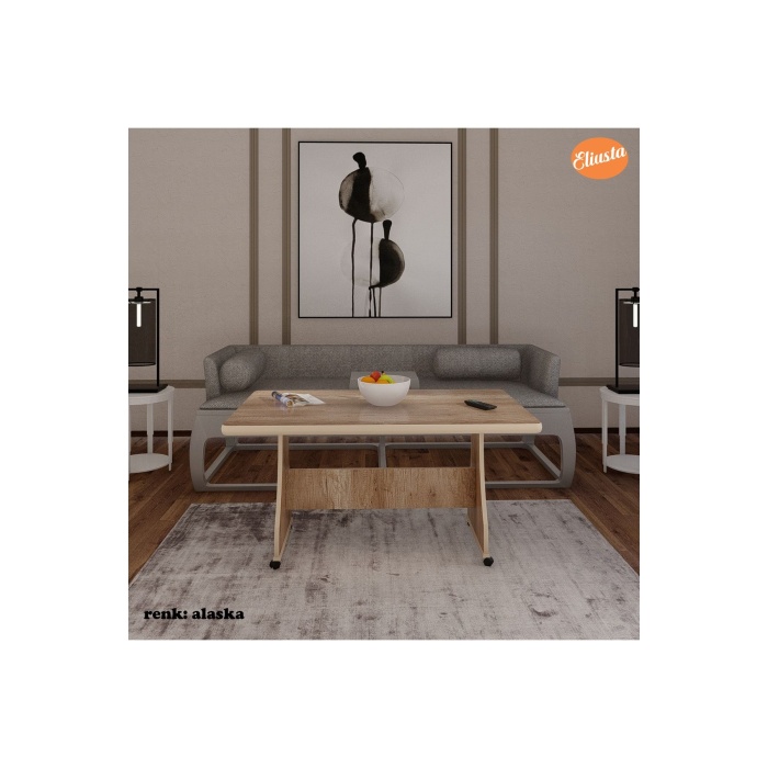 Tekerlekli Mdf Masa %100 Mdf Mutfak Masası Orta Sehpa Yemek Masası