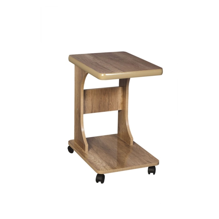 Tekerlekli C Yan Sehpa Laptop Sehpası % 100 Mdf Koltuk Yanı Sehpa