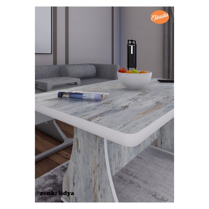 Tekerlekli %100 Mdf Masa Bahçe Masası Ofis Sehpası Orta Sehpa