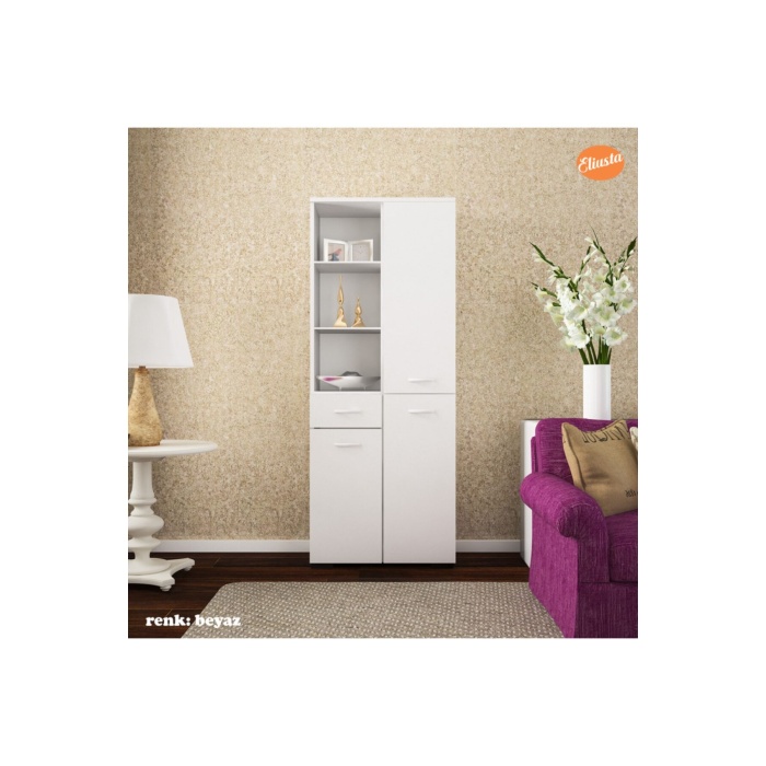 Banyo Dolabı Çok Amaçlı Dolap Mutfak Dolabı Ofis Dolabı Raflı Kapaklı