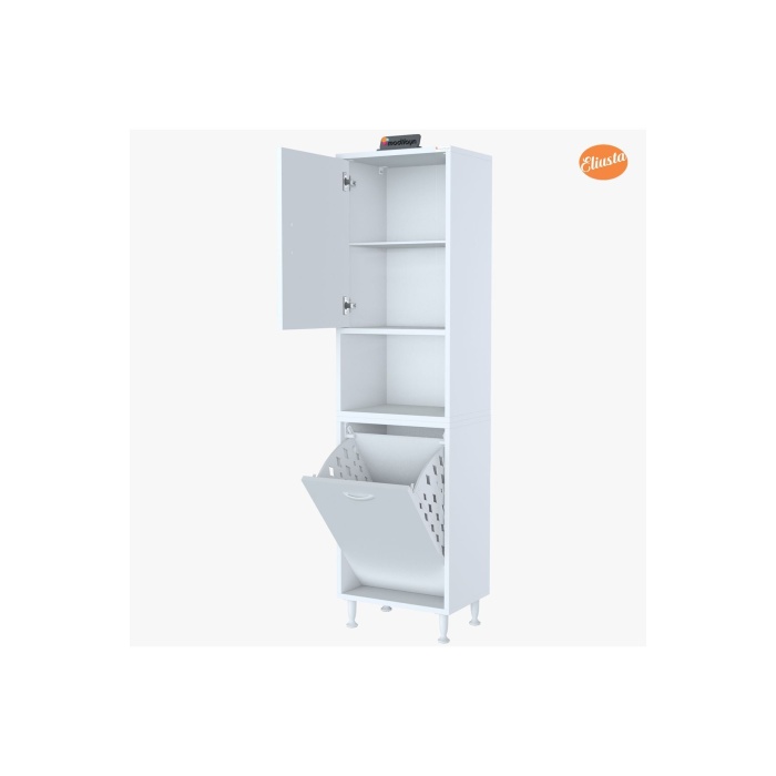 Mutfak Dolabı Kirli Çamaşır Dolabı Düşer Kapaklı Sepetli Banyo Dolabı