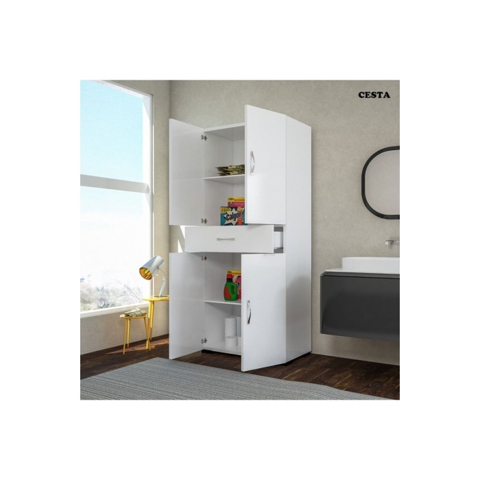 Çok Amaçlı Dolap Mutfak Dolabı Banyo Dolabı Ofis Dolabı Çekmeceli Raflı