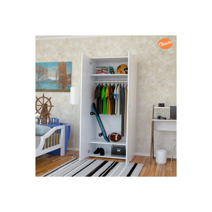 Beyaz Yatak Odası 2 Kapılı Gardolap Ard-537