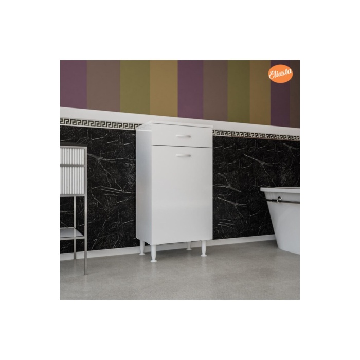 Sepetli Kirli Çamaşır Dolabı Banyo Dolabı Çok Amaçlı
