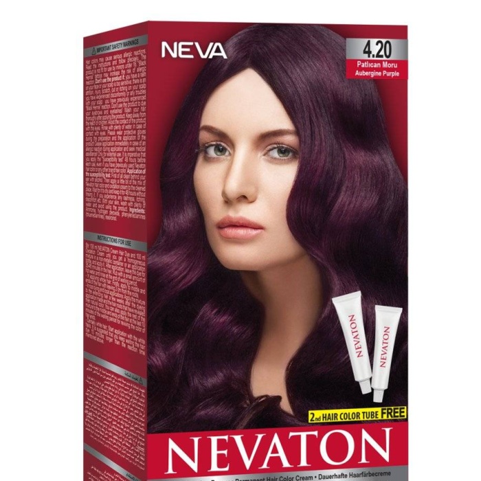 Nevaton Kalıcı Krem Saç Boyası 4.20 Patlıcan Moru