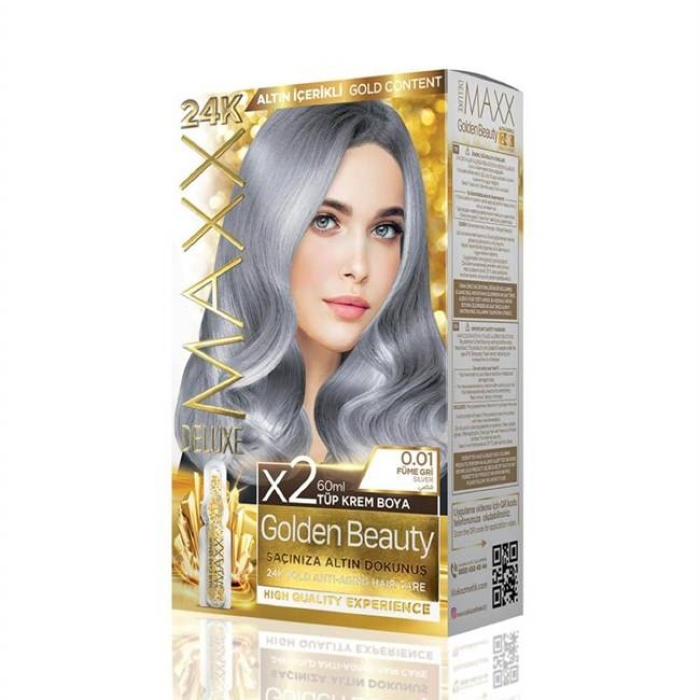 Maxx Deluxe  Set Boya Golden Altın İçerikli  0.01 Füme Gri