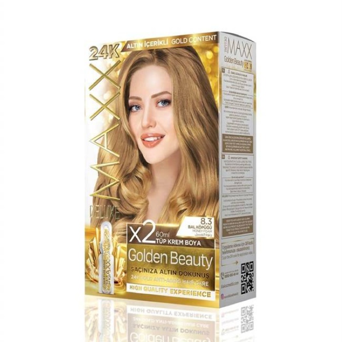 Maxx Deluxe  Set Boya Golden Altın İçerikli  8.3 Bal Köpüğü